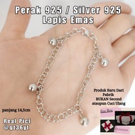 Gelang Bayi Perak Asli Silver 925 Lapis Emas Putih Gelang Kaki Bayi Gelang Tangan Bayi Anak Awet Ant