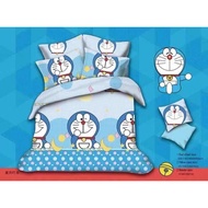 Doraemon Premium Full Cotton 2 in 1 Single &amp; 4 in 1 Queen Size Bedsheet