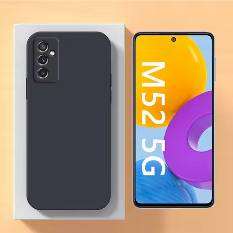 For Samsung Galaxy M52 5G Case Galaxy M23 M33 M53 M52 M12 A13 A33 A53 Cover Shockproof Liquid Silico