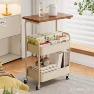 Bedside Table Snack Table Movable Tall Trolley Living Room Table Shelf Sofa Bedside Rental House Cof