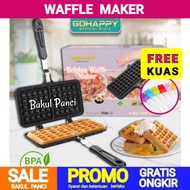 GOHAPPY BELGIAN WAFFLE MAKER - MANUAL WAFFLE CROFFLE CAKE MOLD - DOUBLE WAFFLE - CAKE MOLD