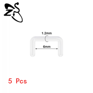 1-5ชิ้นเจาะผนังกั้นอะคริลิคใสใสมองไม่เห็นลิปแท่งเจาะห่วงสแตนเลสเจาะจมูกและหู U-Bend L-แท่งเจาะร่างกาย