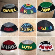 Kopiah/kopiah kait/kopiah kait nama kanak kanak kids
