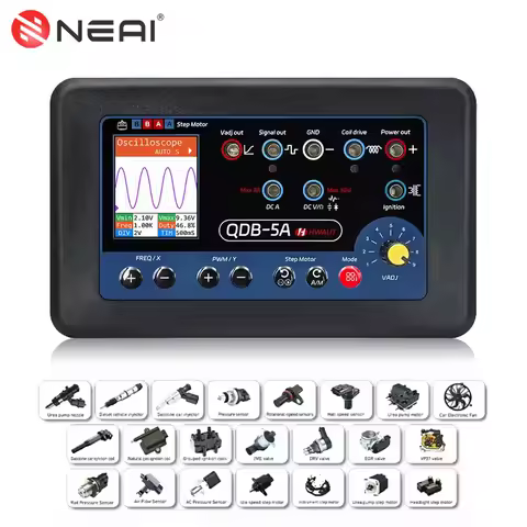 QDB-3A 4A Car Sensor Tester Oscilloscope PWM Drive Diagnostic Tool QDB-5A PWM Generator Multimeter S