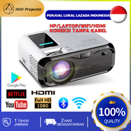 pengiriman 2 hari - E500 1080P Proyektor infocus WiFi Android Layar cermin proyektor Film Layar Leb