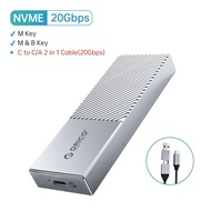 [ส่งจากไทย-ออกใบกำกับได้] ORICO USB4.0 M2 NVMe SSD Enclosure 40Gbps PCIe3.0x4 Aluminum Case Compatible with Thunderbolt 3 4 USB4 for Apple MacBook Air Pro (FV09C3)