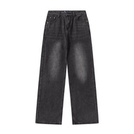 กางเกงยีนส์ Baggy Jeans สี Black Fade ทรงกระบอกใหญ่ พร้อมจัดส่ง #MO8003