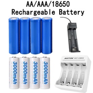 AA AAA 18650  Rechargeable Battery 3000mAH 4800mAH Large Capacity Environmental Protection Durable H