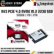 KINGSTON NV3 PCIe 4.0 NVMe Industrial M.2 2230 SSD (500GB / 1TB / 2TB) | SNV3SM3/500G,1T0,2T0