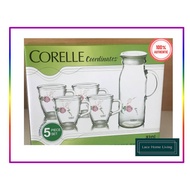 Corelle Coordinates 5pc Jug Set / Country Rose / Mug Cawan Jag Container High Quality Classy Jar Rose Homeliving Gift