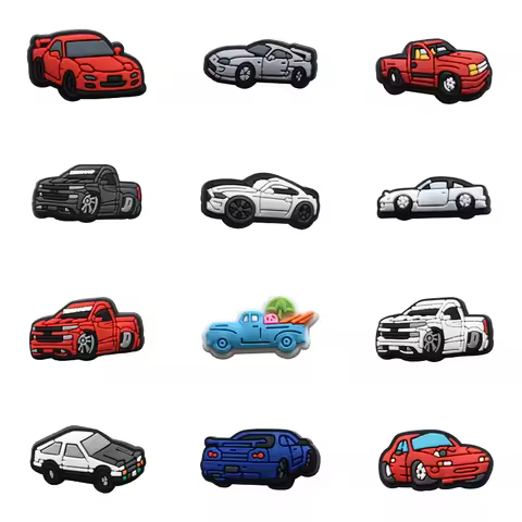 Cars Shoe Charms for Crocs Accessories Kids Clogs Pins Boy Girls Badges Men Jeans Women Decorations 