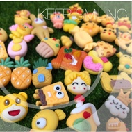 SG LOCAL STOCK cute 3D DIY Hairpin Crocs Shoes Decoration Jewelry Accessories spongebob pooh bear mobile flat back charm