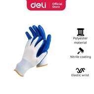 Deli Tools DL521031 Glove Elastic Wrist Nitrite Coating Size 9 230mm