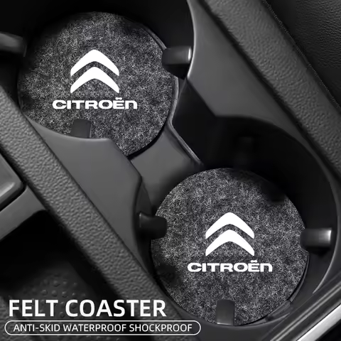 1/2Pcs Hot sale Car Coasters Cup Holder Mats Anti-Slip Cup Pad Accessories For Citroen C4 C5 C3 C2 C