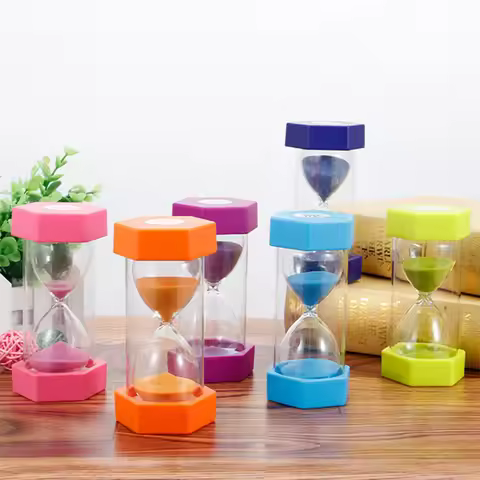 5/10/15/20/30/60 minutes Hourglass Sand Timer Colorful Sandglass for Kids Plastic Sand Clock Gift Ki