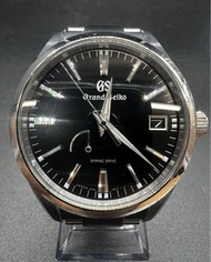 Grand Seiko Spring Drive SBGA301 黑色 SS 動力儲存手錶男士