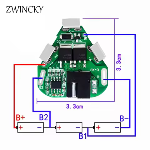 3S 12.6V 6A BMS Li-ion Lithium Battery Protection Board 18650 Power Bank Balancer Battery Equalizer 