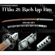 Kệ và Katana Nhật Gỗ kiếm gỗ Bạch lạp kim tập luyện và decor trang trí phòng dài 104cm (Không làm bằ