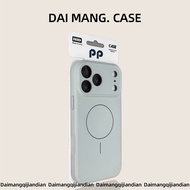 DAIMANG | เคสโทรศัพท์ซิลิโคนเหลว Apple 17Promax Fire Dragon Fruit Color iPhone 16Pro แม่เหล็กขอบบาง 