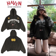 Jacket Hoodie Wash Haven Studio men's and women's boxy form made of crab felt in black and charcoal 