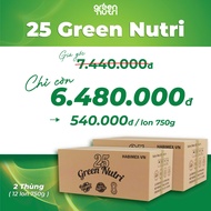 Combo Thùng 12 Lon Sữa Hạt Ngũ Cốc 25 Green Nutri Nhập Khẩu - Lon 750gr