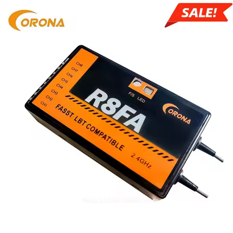 Corona R8FA 2.4Ghz 8CH Fasst Compatible Receiver With FUTABA FASST Remote Control T6EX T8FG 10CG 14S