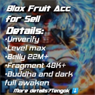 Blox Fruit Unverify Account Level Max 🔥🔥