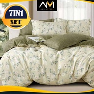 7IN1 Cadar Comforter Set Exclusive Design 1000 Thread Count Bedsheet Queen & King Size | Ready Stock