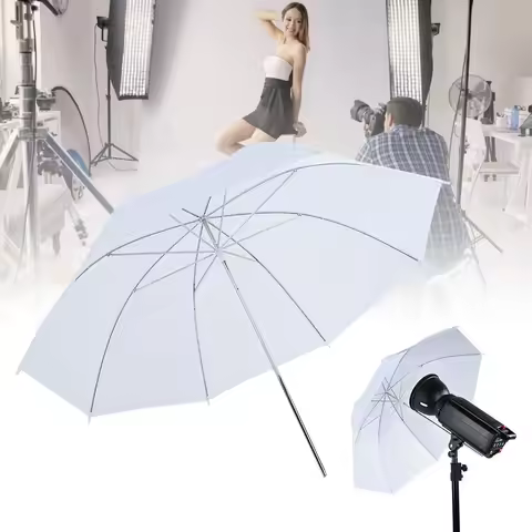 Studio Umbrella 33 Inch Translucent White Soft Umbrella for Photography Studio Flash Light Diffuser 