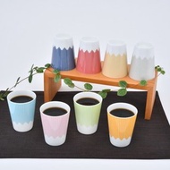 富士山陶瓷杯子 (高款) 绿颜色