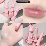 BEAUTYSTARTING Moisturizing Lip Balm Cute Rabbit Hydrating Anti Cracking Lipstick Dead Skin Smoothen