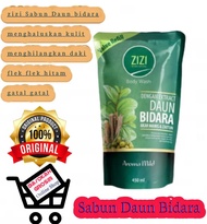 zizi body wash 450 mili refil sabun bidara cair daun bidara ekstrak kayu manis dan zaitun