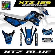 XTZ 125 Decals Full body Sticker SET (with FREEBIES) XTZ BLUE/WHITE