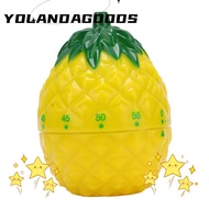 YOLA Mechanical Kitchen Timer, 60 Minutes 6.4x6.4x8.7cm Cartoon Timer, Kitchen Supply Fruit Pineappl