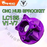 RHINO RACING CNC HUB SPROCKET BINTANG LC135 4S V1-V7 HUB SPOKET 4 LOBANG LC4S SPOCKET HUB 4 HOLE HUB