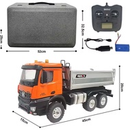 new New Huina 1598 rc car 1:14 Lighting 14-Channel Alloy Remote Control Dump Truck Engineering Trans