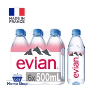 Evian Natural Mineral Water 6 x 500ml pack (Laz Mama Shop)