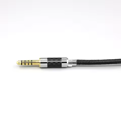 Black Super Soft Headphone Nylon OFC Cable For Fostex T50RP Mk3 T40RP Mk2 T20RP Mk2 Dekoni Audio Ear