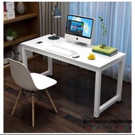 長條型工作枱 鋼架書桌 (80cm寬-140cm寬)鋼木枱 加厚木板+加粗鋼架