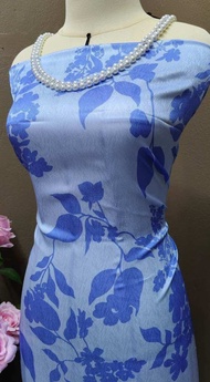 KAIN PASANG BAJU KURUNG SATIN EMBOSS VIETNAM FLORAL PRINTED BIDANG 60 KAIN BAJU KURUNG SUTERA JACQUA