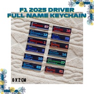 Formula 1 F1 2025 Driver Name Keychain