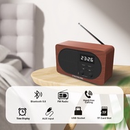 BS22 Portable Bluetooth Speaker with USB & MP3 Player FM Radio Alarm Digital USB TF-Card Reader Blue