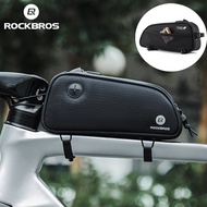 ROCKBROS จักรยานกระเป๋าทรงหลอดแคบเพรียวลมกระเป๋าโทรศัพท์ขี่จักรยาน MTB อุปกรณ์รถจักรยานจักรยานเสือหมอบ
