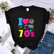 Cod Fish Women's 70 Classic Harajuku Casual T-Shirt Fashion 70 Vintage 70 Top
