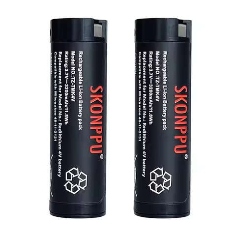 4V 3200mAh Rechargable Li-ion Battery for 48-11-2131 Compatible with Milwaukee Headlamp Flashlight &