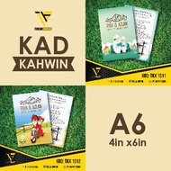 KAD KAHWIN A6 | INVITATION CARD | WEDDING CARD A6