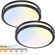 hepside 13inch Flush Mount Ceiling Light Fixture 2 Pack, Dimmable & 5 Color Temperatures Ceiling Lig