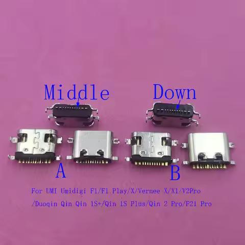 2-50Pcs USB Type C Dock Charging Charger Connector Plug For Duoqin Duo Qin F21 2 Pro 1S+ 1S Plus Ver