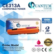 2x MAGENTA Compatible Toner 126A CE313A for HP Color LaserJet MFP M17a M175nw MFP M275 M275nw CP1025