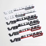 Suitable for Mercedes-Benz Benz Modified AMG Fender Side Mark V8 BITURBO4MATIC+Door Word Mark Fender